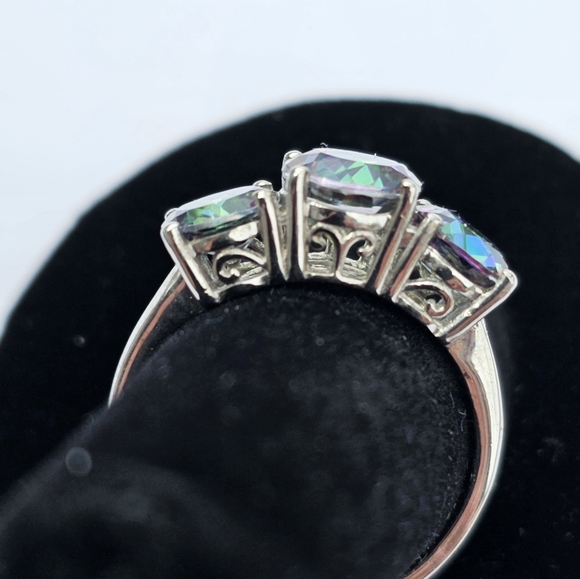 Colorful Mystic Topaz Sterling Silver Ring Size 10 NWT - Picture 7 of 11
